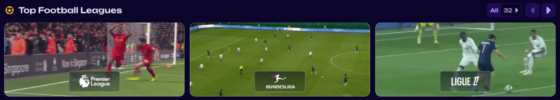 Top Football Leagues Mit Den Beliebtesten Ligen Und Spielen top football leagues mit highlights aus premier league bundesliga und ligue 1